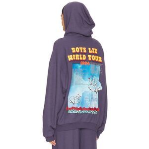 Boys Lie World Tour Waffle Knit Full Zip Hoodie XS/S